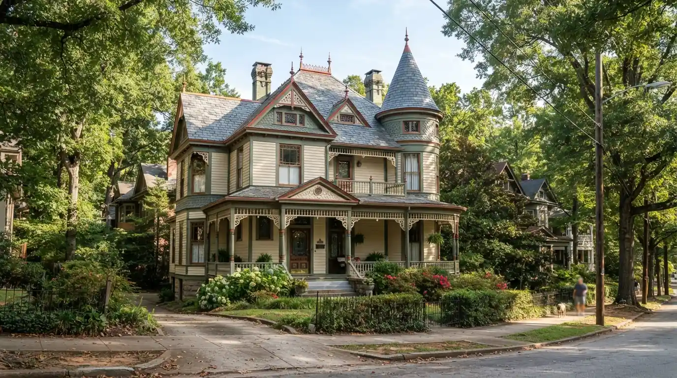 Older intown Atlanta home roof
