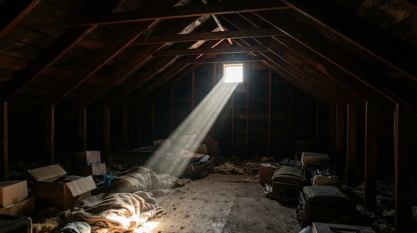 Poorly vented attic baking a roof from below