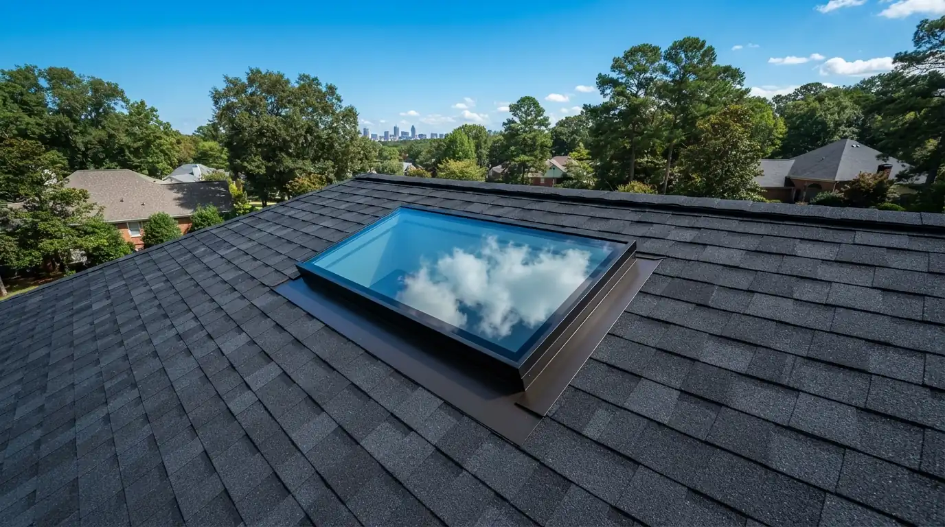 New skylight installed in an Atlanta roof