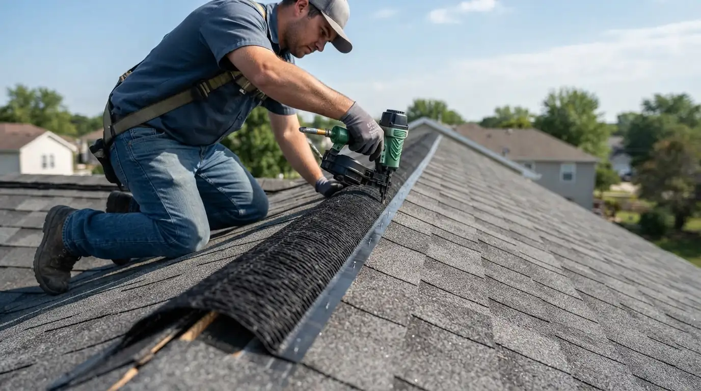 Ridge vent going onto an Atlanta roof
