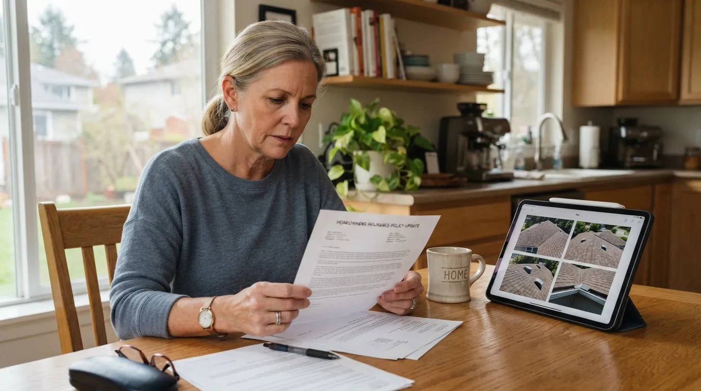 Reviewing an insurer notice about the roof