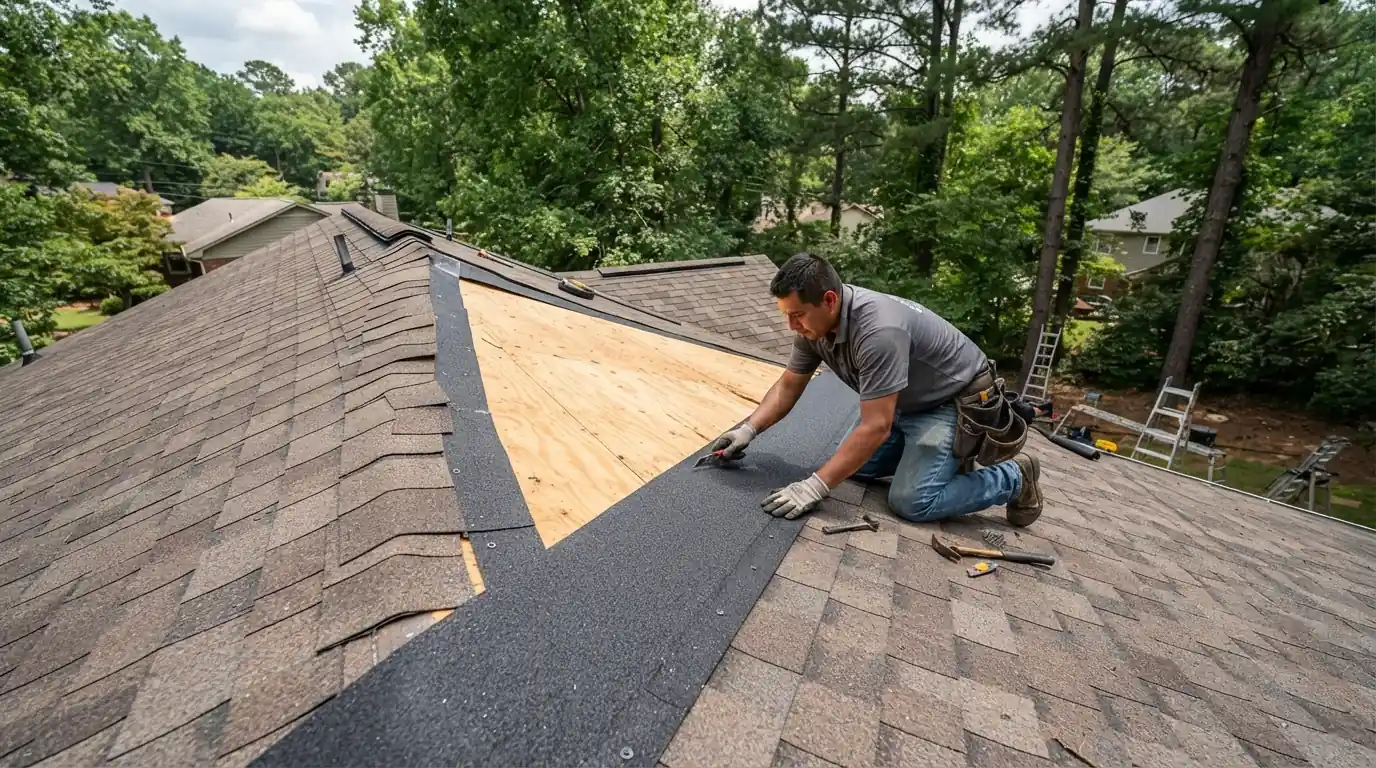 Valley rebuilt with ice-and-water membrane