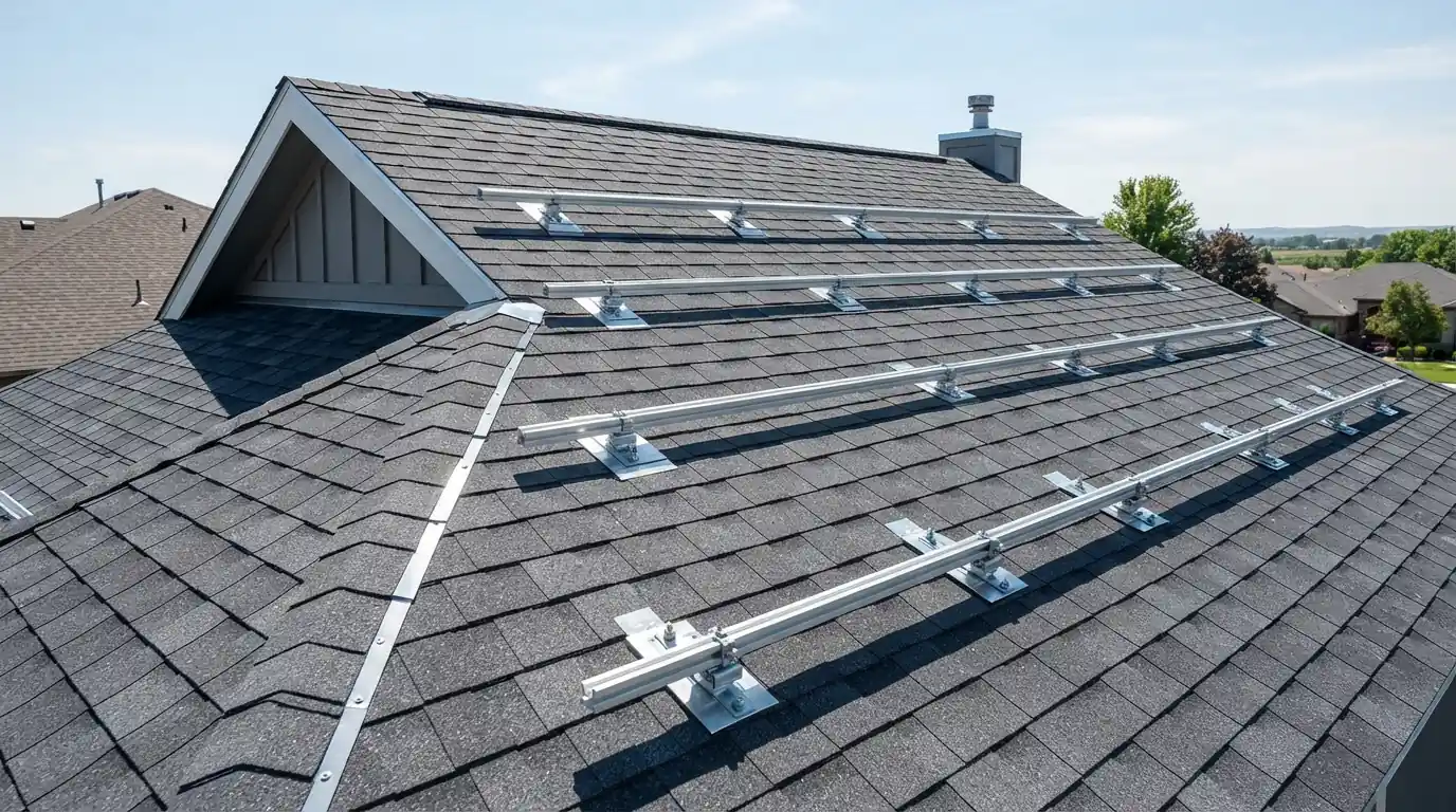 New roof prepared for solar panels