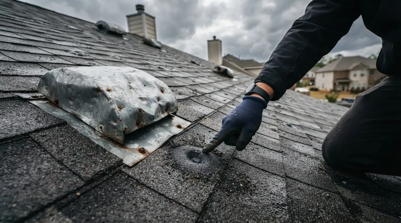 Post-storm roof inspection in Atlanta