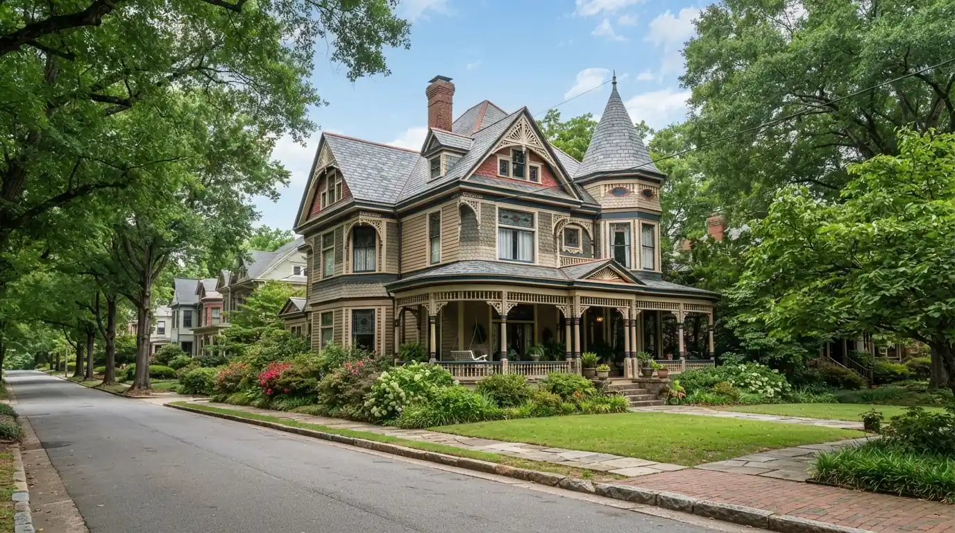 Slate roof on a historic Atlanta house